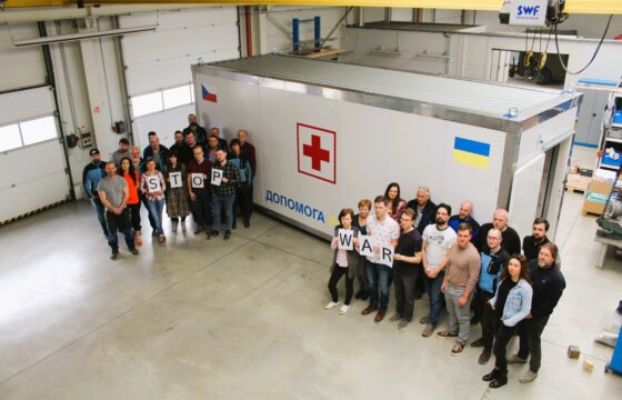 HUTIRA helped in Ukraine by supplying a generator for ambulances, a mobile water treatment plant and a container | HUTIRA