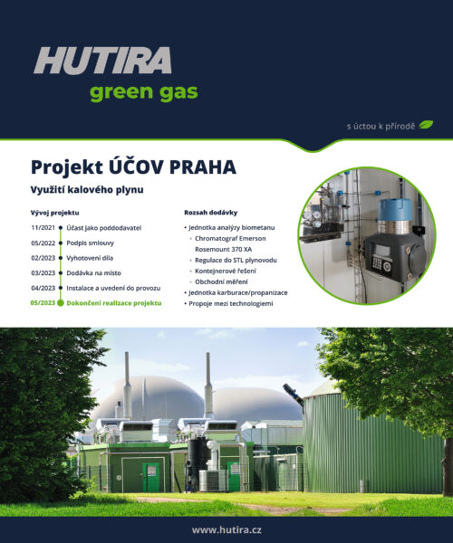 We are supplying technology for the first biomethane plant connected to a connected to a wastewater treatment plant in the Czech Republic