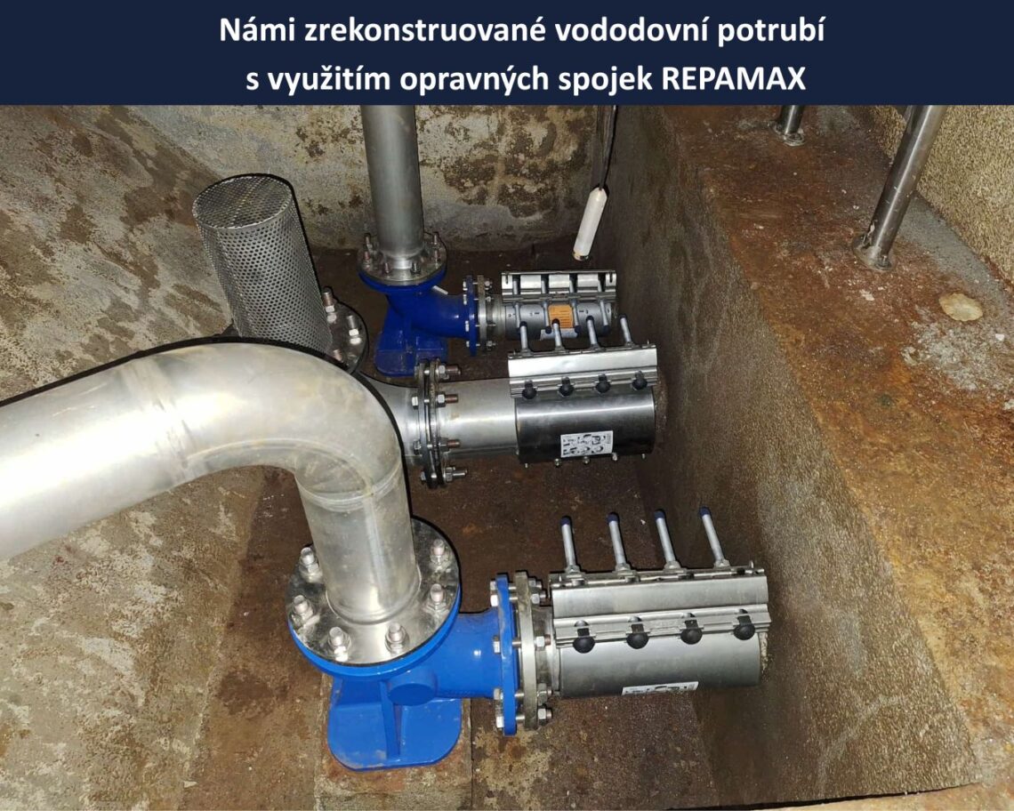 Naše opravné spojky REPAMAX slouží v akumulační nádrži vodojemu v Jihlavě | HUTIRA